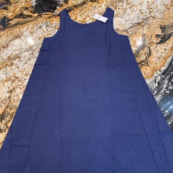NWT LOFT Navy Tie-Back Sleeveless Nautical Swing Dress - SIZE XS - Picture 4 of 10